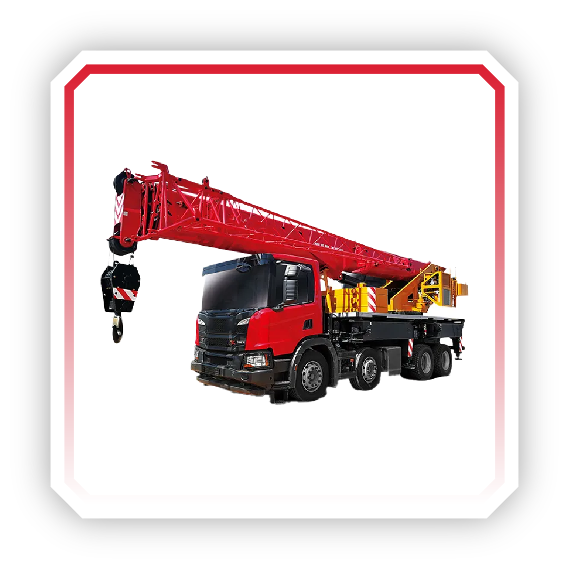 Grue mobile sur camion